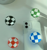 チェッカーボードカラービードスマホグリップ / Checkerboard Color Bead Tok