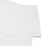 WARP FLARED SKIRT PANTS [WHITE]
