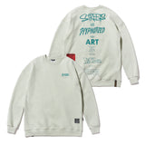 TYPO OVERSIZED HEAVY SWEAT CREWNECK BEIGE / BLACK (4626253152374)