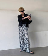 プリントプリーツパンツ / [Made] Printed Pleats Pants (2 colors)