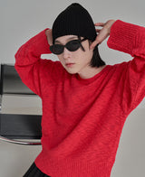 ビビットタイトルニット/vivid titled knit (4 color)
