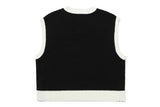 ワッフルニットベスト / WAFFLE KNIT VEST_BLACK