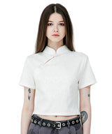 JACQUARD QIPAO CROP SHIRT (6584943509622)