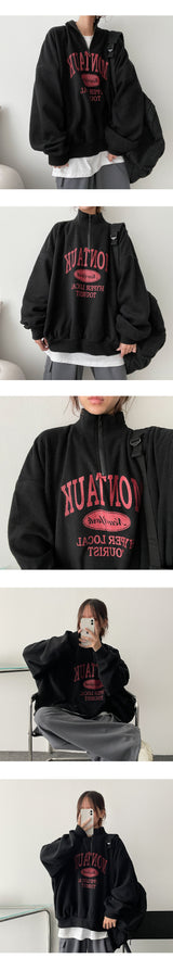Non-Detailed Fleece Class Zip-Up Sweatshirt