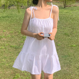 [調整可能ストラップ] カンカンスリーブレスドレス
