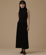 VELVET PLEATS SKIRT