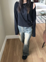 Reese boot-cut denim pants