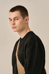 LETTERING LOGO BASIC SWEATSHIRT - BLACK