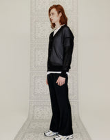 WAFFLE FISHNET CARDIGAN BLACK (6691444424822)