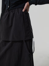 NYLON REVERSE LONG SKIRT (6682318274678)