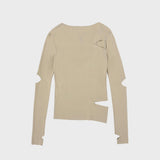 SECTION CUT PULLOVER_BEIGE