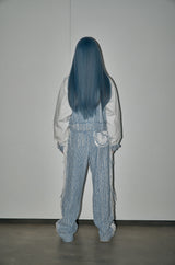 ジャカードデニムパンツ / jacquard denim pt - white