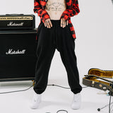 ルーズフィットスウェットパンツ/LOOSE-FIT SWEAT PANTS-BLACK