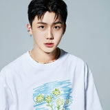 HOLYNUMBER7 X DKZ ジョンヒョンフラワーホワイトTシャツ