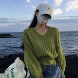 [BELLIDE MADE] シグネチャーツイスティールースフィットVネックニットウェア