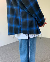 カットオーバーチェックシャツ / Cutting over-checkered shirt (6628253991030)