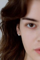 [14K] bell pearl earrings