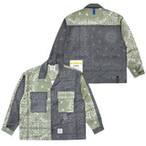 23 ペイズリーウォッシュドツイルジャケット / 23 PAISLEY WASHED TWILL JACKET KHAKI/BLACK ORANGE/NAVY