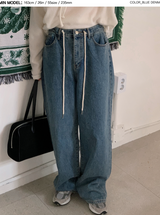 ストッパーポイントデニムワイドパンツ