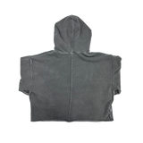 Cut-Off Cutting Hooded Zip-Up