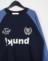 フットボールカラーマッチングスウェットシャツ/Football Color Matching Sweatshirt (2color)