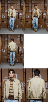 [24SS] シンボルロゴリベットコットンブルゾンジャケット BEIGE