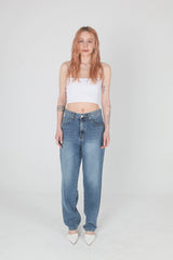 [Sserpe x Dilettantisme] Mid Washing Semi Baggy Denim Pants (6695941406838)