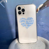 ナルシシズムハートアイフォンケース/Narcissism Heart Phone Case (Light Blue)