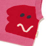 KIRSH X MISAKI KAWAI DRAWING KNIT VEST [PINK]