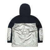 ウィンドブレーカーフーデッドステッチジャケット/BSR2223FWJK034 MMM WINDBREAKER HOODED STRETCH JACKET SILVER/NAVY