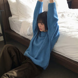 [Wool 10/6color] タムタムコージービビッドラウンドルーズフィット長袖ニット