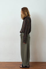 "PRE-ORDER 4/16~" WOOD-CUT DROP-SHOULDER SHIRT (Khaki) (6546131124342)
