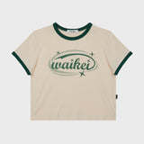 ウーマンヴィンテージロゴリンガーハーフスリーブTシャツ / Women vintage logo ringer half sleeve tshirts