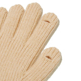 CHERRY HOLIDAY KNIT FINGER HOLE GLOVES [BEIGE]