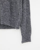 アルファシースルーVネックニット / Alpha see-through V-neck knit (4color)