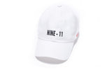 Nine-11 logo ball cap - White (4622105739382)