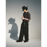 マティックスリラックスベルトパンツ / MATIX RELAXED BELTED PANTS_BK