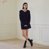 ワンタックミニスカート/ONE TUCK MINI SKIRTS (BLACK)