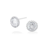 ワンキュービックピアス / White One Cubic Earring (silver)