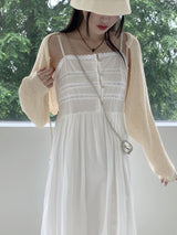 夏 ベーシック ストリング リボン クロップド ボレロ カーディガン/[6 colors] Honey Summer Basic String Ribbon Cropped Bolero Cardigan