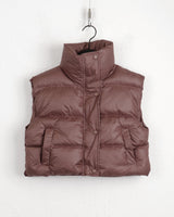Dean High Neck Crop Vest Padding