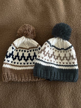 Kuning Vintage Nordic Drop Knit Beanie