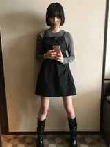 レイヤードノースリーブワンピース