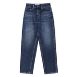 BRUSH WASHING DENIM RELAXFIT-BLUE