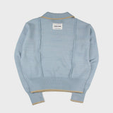 LINE OPEN COLLAR KNIT (SKY) (6675325354102)
