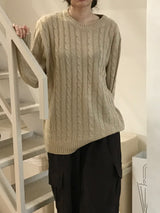Pollito winding round knit