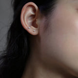 14Kゴールドスワロフスキーパールピアス/14K Gold Swarovski Pearl Piercing (bar 4mm / pearl 5mm)
