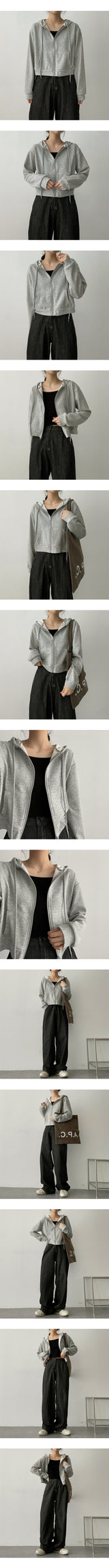 ロンパースバンクロップドフードジップアップ / Romper van Cropped Hood Zip-Up