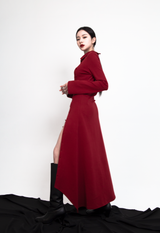 ボタンマキシドレス / Button Maxi Dress #Red
