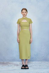 HIDE Chain Crop Top (Olive) (6570964025462)